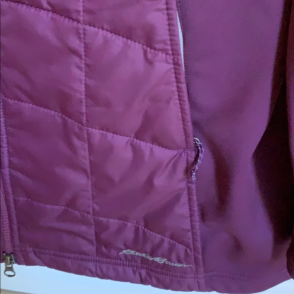 New Plum Hooded Eddie Bauer Jacket sz S - Picture 3 of 7